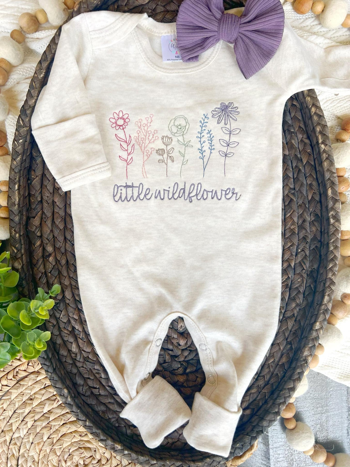 Baby Girl Romper | Little Wildflower - Tiny Tots Boutique