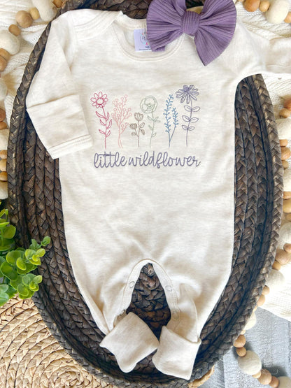 Baby Girl Romper | Little Wildflower - Tiny Tots Boutique