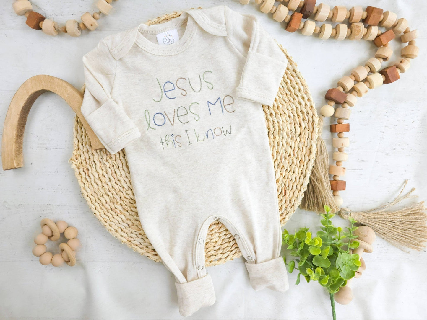 Baby Romper | Baby Boy Outfit - Jesus Loves Me - Tiny Tots Boutique