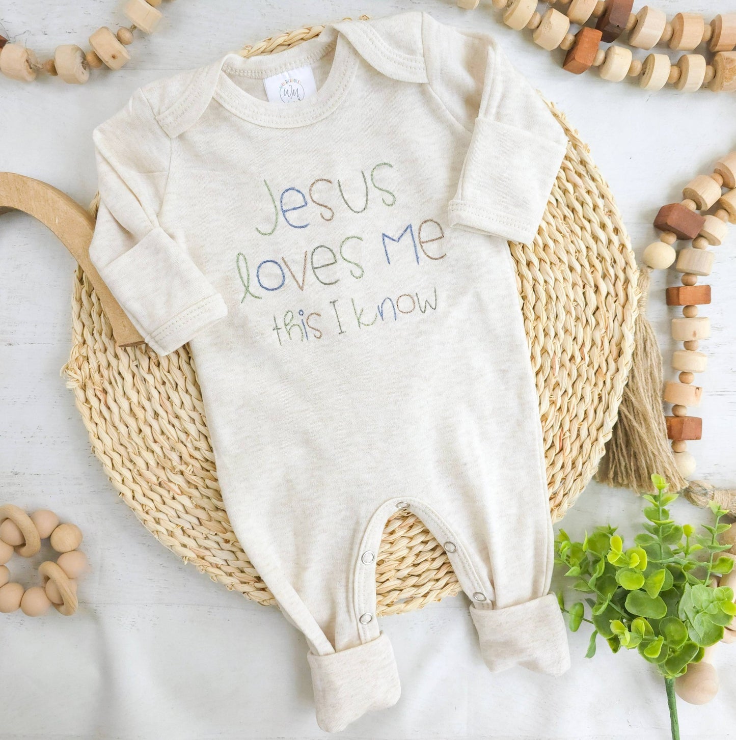 Baby Romper | Baby Boy Outfit - Jesus Loves Me - Tiny Tots Boutique