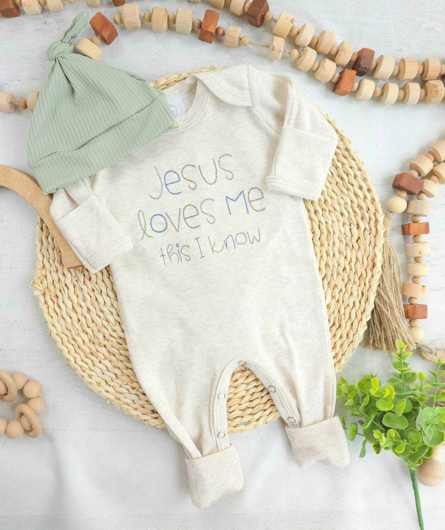 Baby Romper | Baby Boy Outfit - Jesus Loves Me - Tiny Tots Boutique