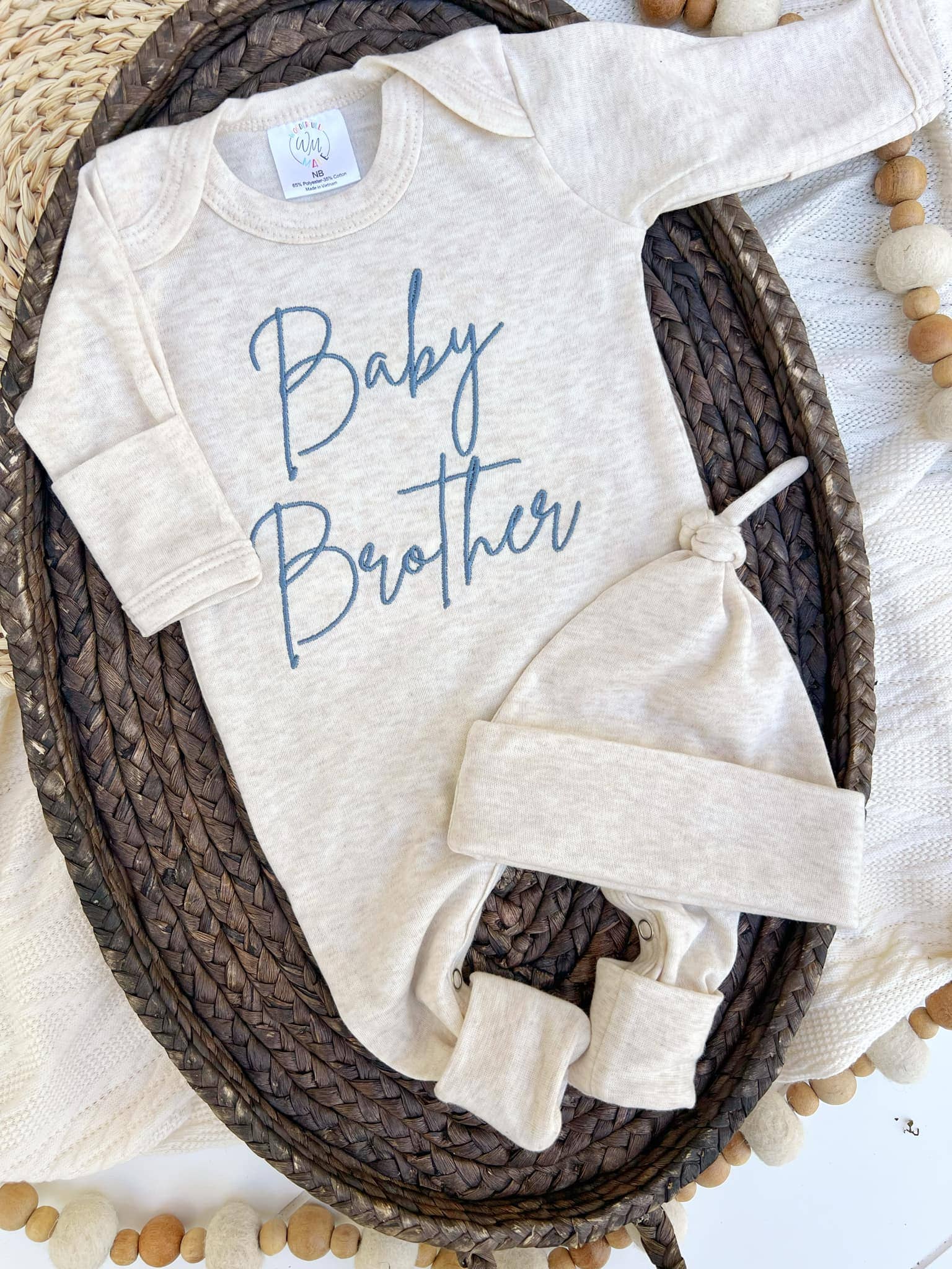 Baby Romper | Baby Brother Blue - Baby Announcement - Tiny Tots Boutique