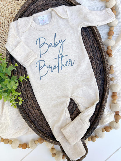 Baby Romper | Baby Brother Blue - Baby Announcement - Tiny Tots Boutique