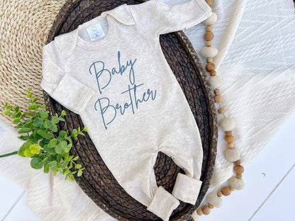 Baby Romper | Baby Brother Blue - Baby Announcement - Tiny Tots Boutique