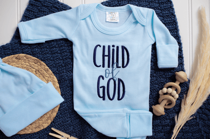 Baby Romper | Child Of God Blue - Tiny Tots Boutique