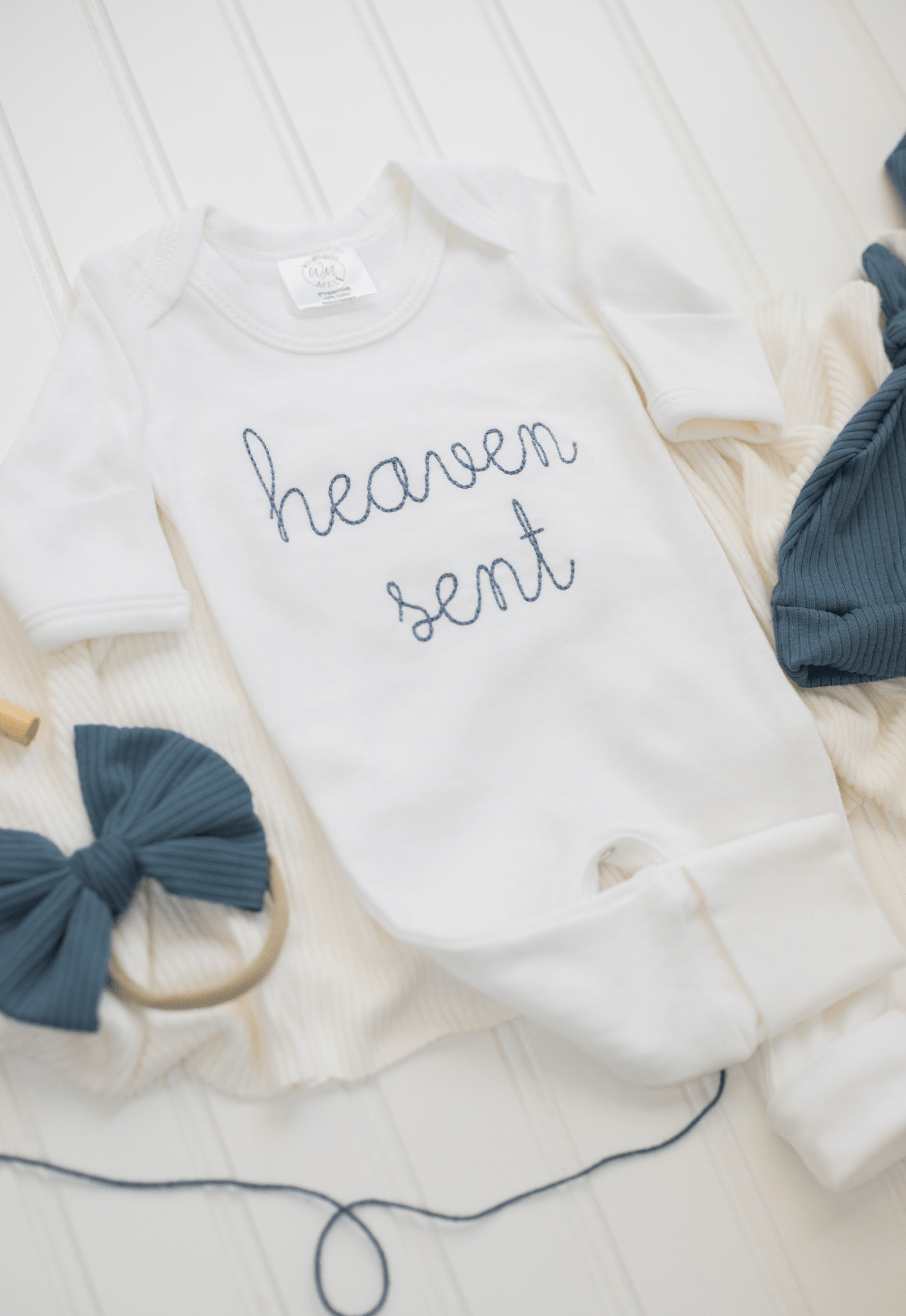 Baby Romper | Heaven Sent Blue - Tiny Tots Boutique