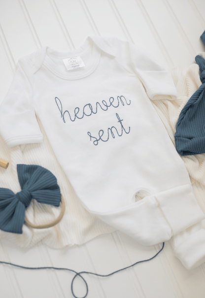 Baby Romper | Heaven Sent Blue - Tiny Tots Boutique