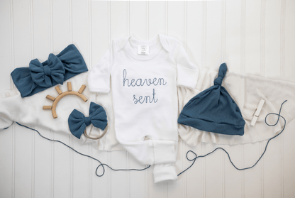 Baby Romper | Heaven Sent Blue - Tiny Tots Boutique
