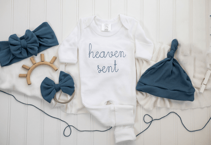 Baby Romper | Heaven Sent Blue - Tiny Tots Boutique