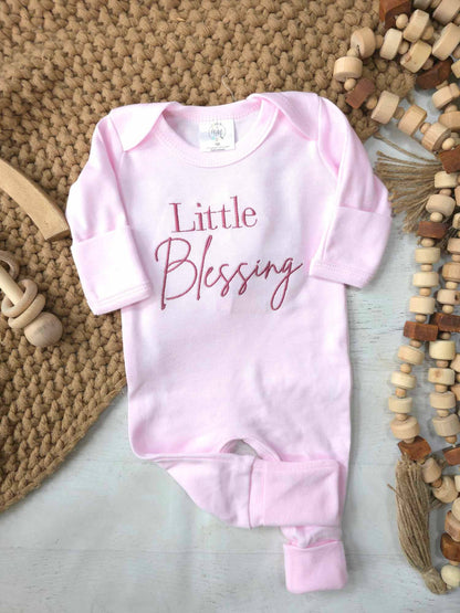 Baby Romper | Little Blessing Pink - Tiny Tots Boutique