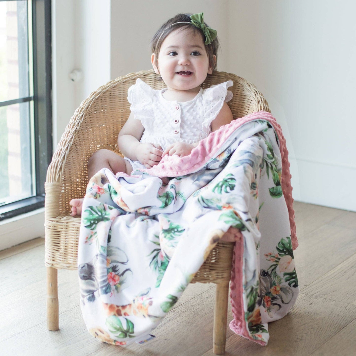 Baby & Toddler Minky Blanket - Africa Animals - Tiny Tots Boutique