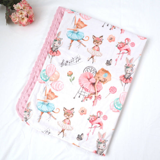 Baby & Toddler Minky Blanket - Ballerinas - Tiny Tots Boutique