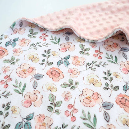 Baby & Toddler Minky Blanket - Blushing Garden - Tiny Tots Boutique