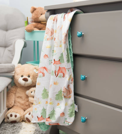 Baby & Toddler Minky Blanket - Forest Friends - Tiny Tots Boutique