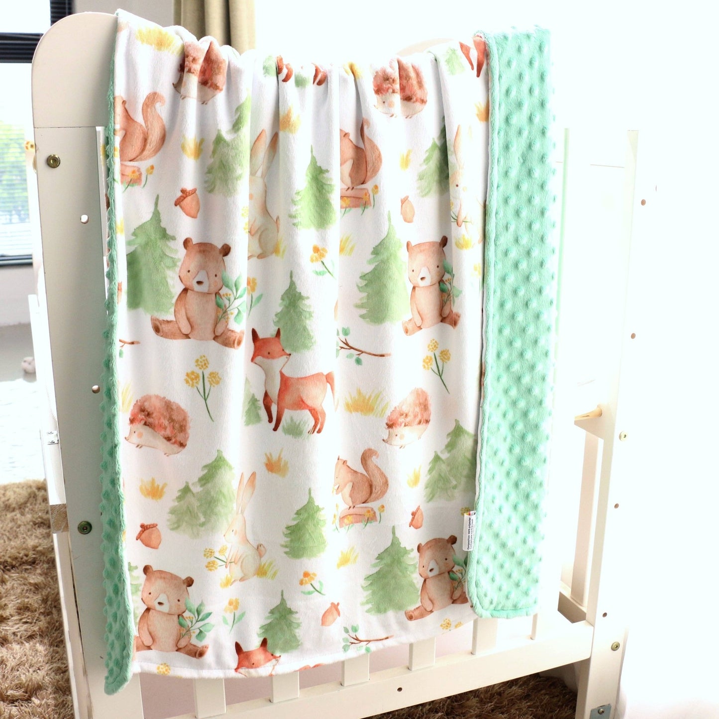 Baby & Toddler Minky Blanket - Forest Friends - Tiny Tots Boutique