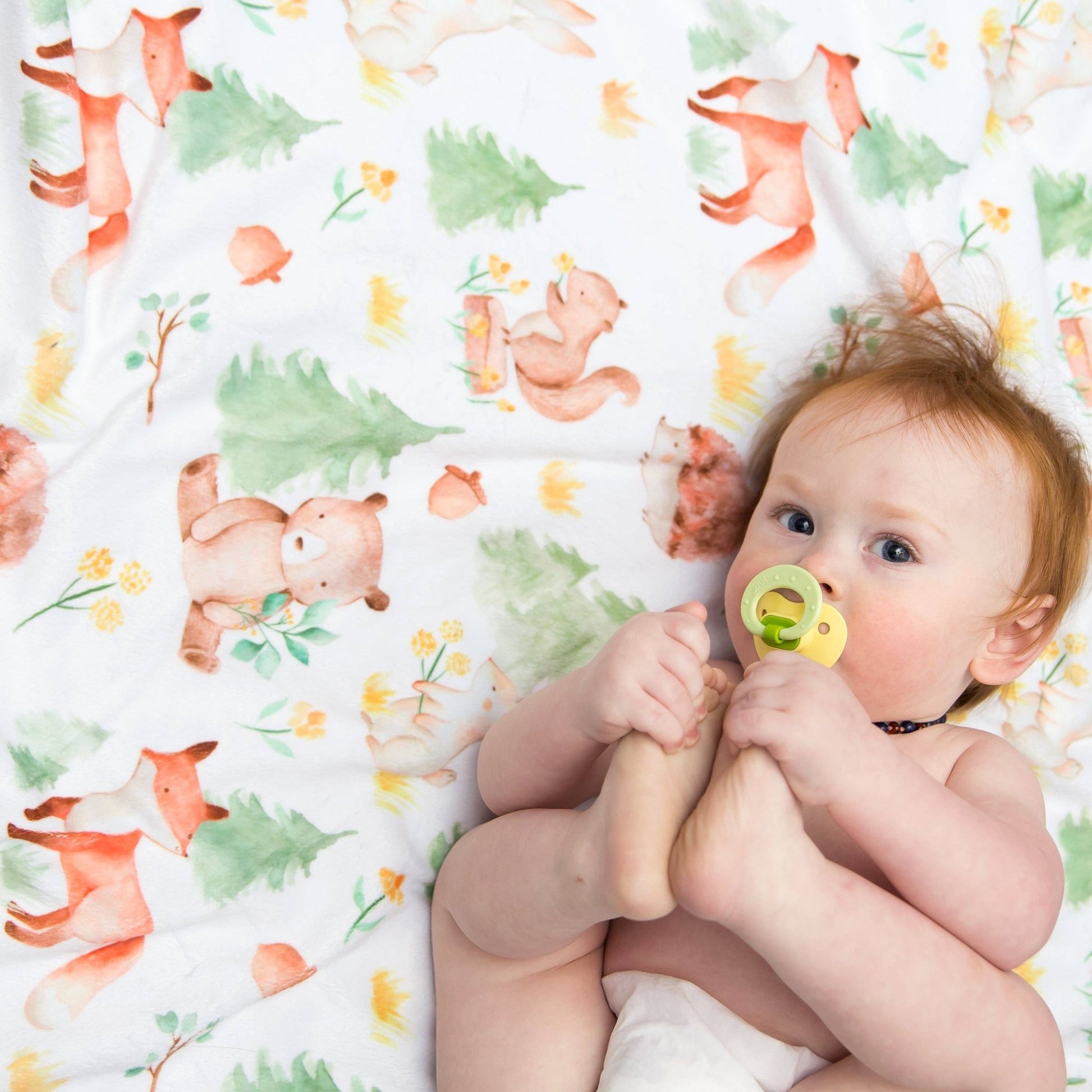 Baby & Toddler Minky Blanket - Forest Friends - Tiny Tots Boutique