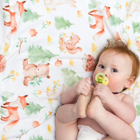 Baby & Toddler Minky Blanket - Forest Friends - Tiny Tots Boutique