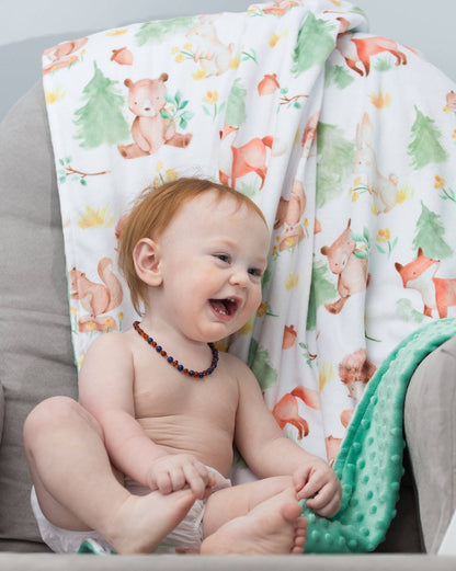 Baby & Toddler Minky Blanket - Forest Friends - Tiny Tots Boutique