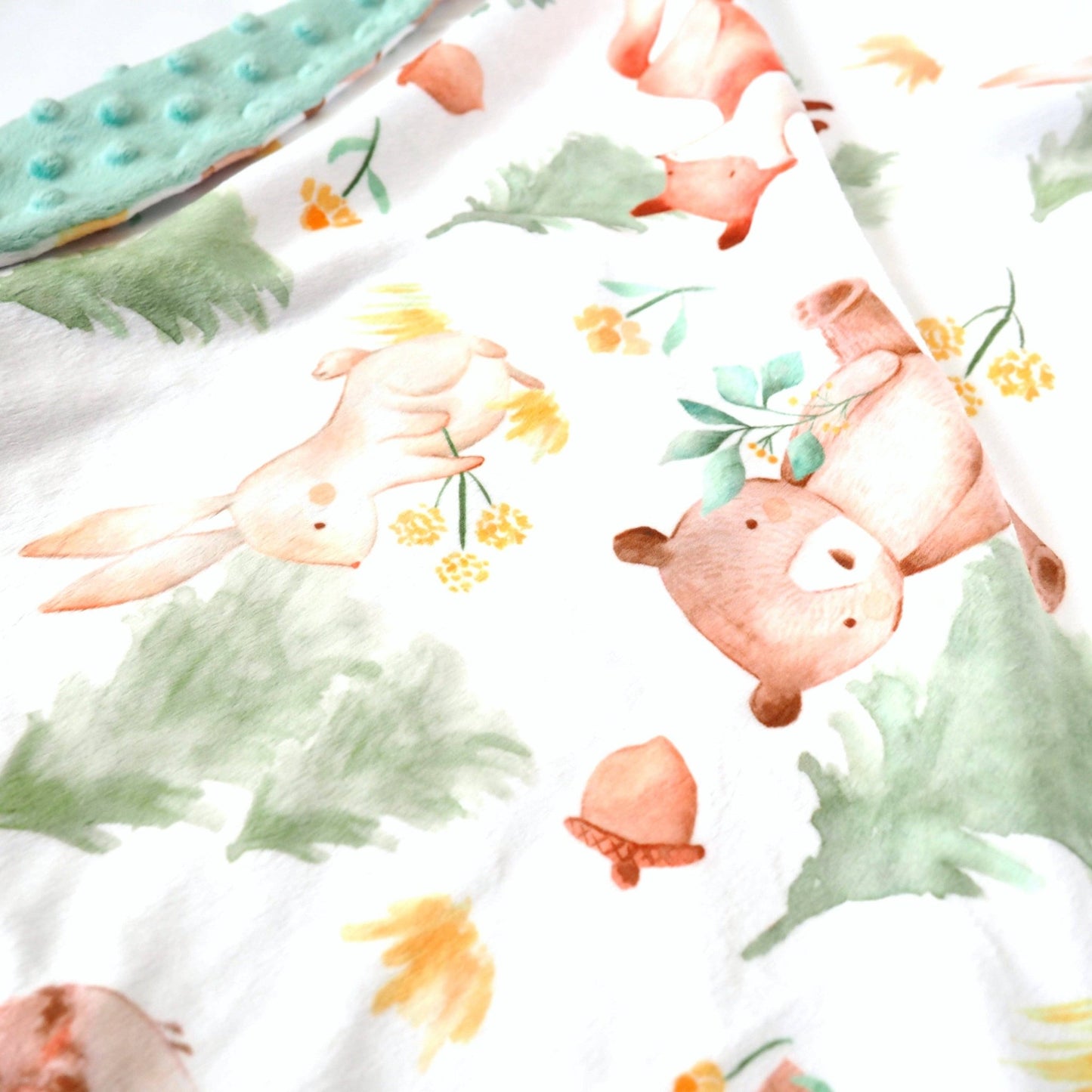 Baby & Toddler Minky Blanket - Forest Friends - Tiny Tots Boutique