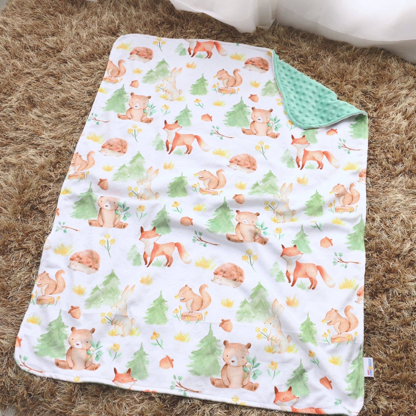 Baby & Toddler Minky Blanket - Forest Friends - Tiny Tots Boutique
