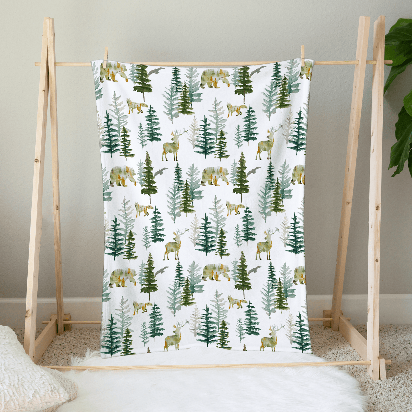 Baby & Toddler Minky Blanket - In The Woods - Tiny Tots Boutique