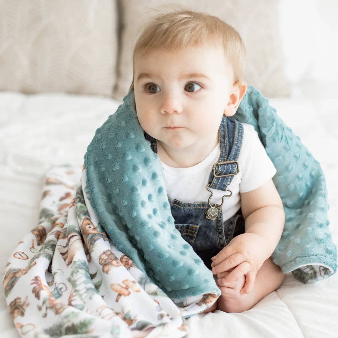 Baby & Toddler Minky Blanket - Let's Go Camping - Tiny Tots Boutique