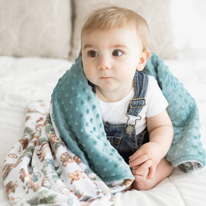 Baby & Toddler Minky Blanket - Let's Go Camping - Tiny Tots Boutique