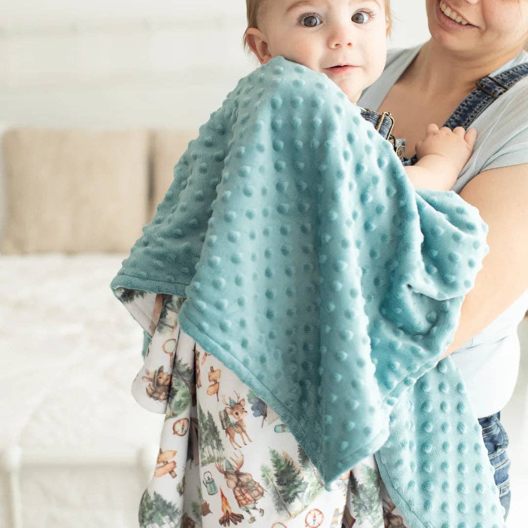 Baby & Toddler Minky Blanket - Let's Go Camping - Tiny Tots Boutique