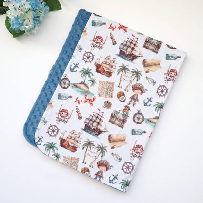 Baby & Toddler Minky Blanket - Pirate - Tiny Tots Boutique