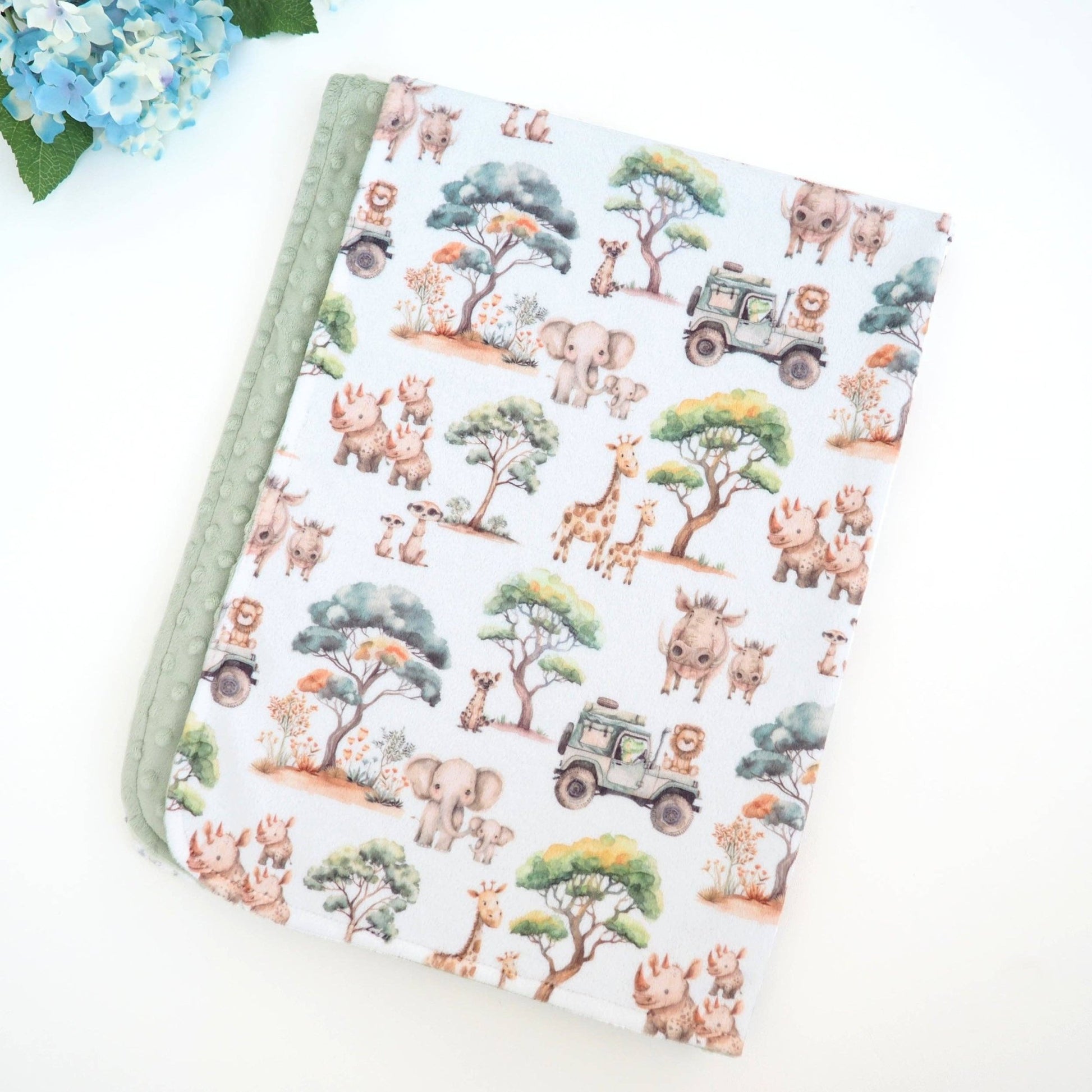 Baby & Toddler Minky Blanket - Safari Adventure - Tiny Tots Boutique