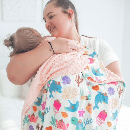 Baby & Toddler Minky Blanket - Undersea Adventure - Tiny Tots Boutique