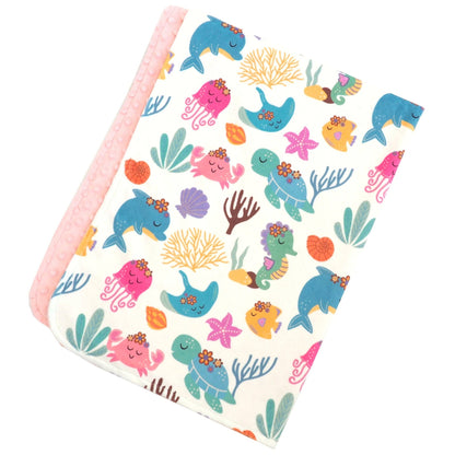 Baby & Toddler Minky Blanket - Undersea Adventure - Tiny Tots Boutique