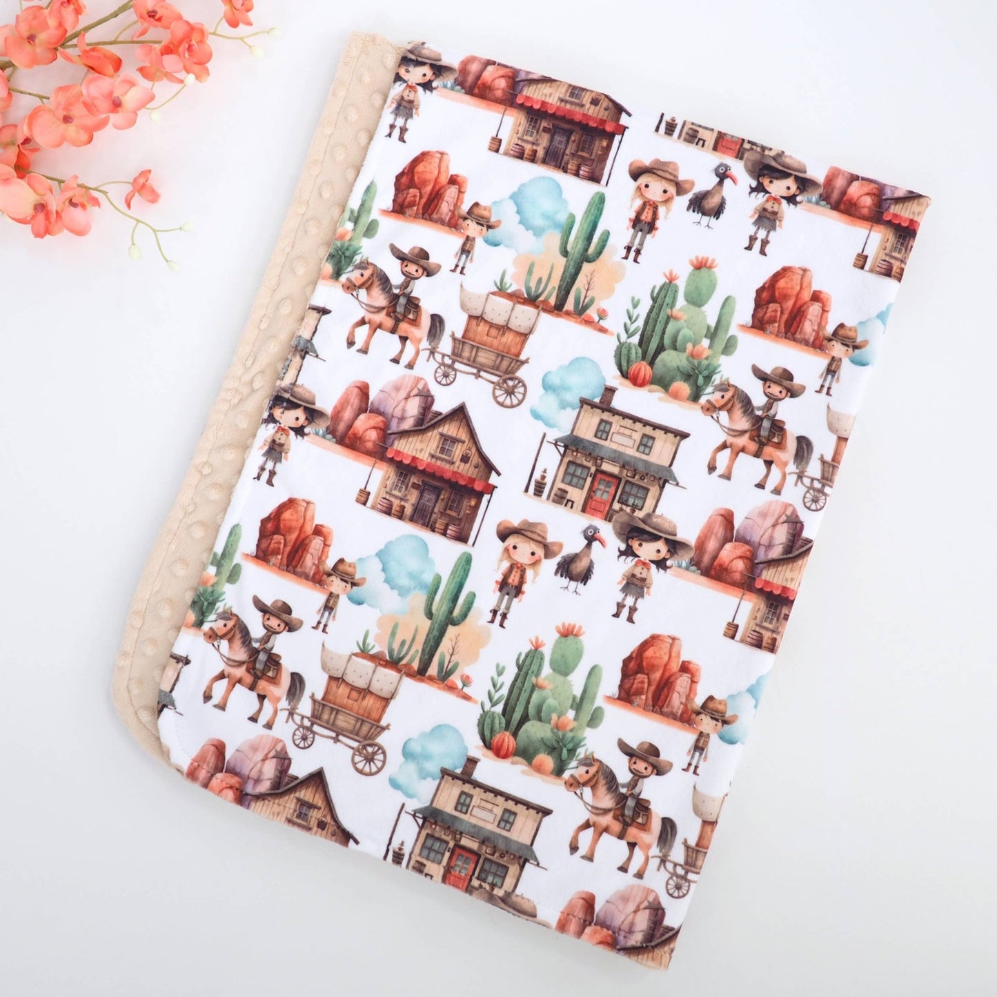 Baby & Toddler Minky Blanket - West Adventure - Tiny Tots Boutique
