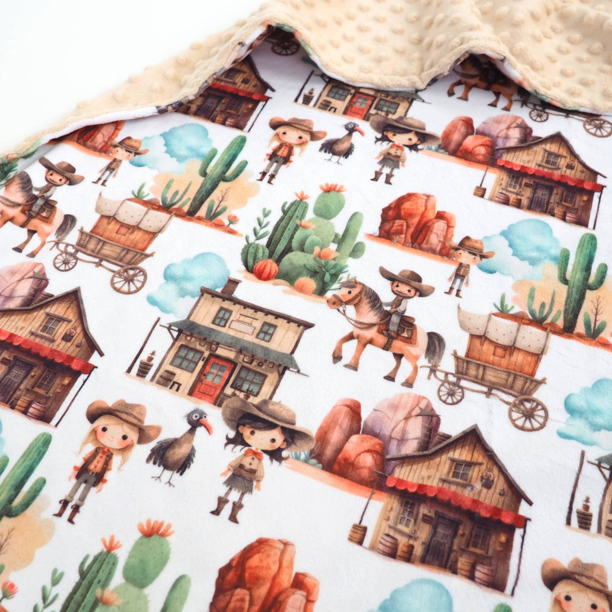 Baby & Toddler Minky Blanket - West Adventure - Tiny Tots Boutique