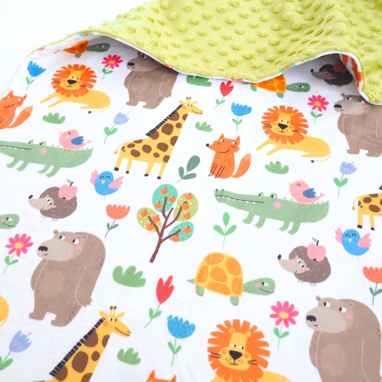 Baby & Toddler Minky Blanket - Zoo Party - Tiny Tots Boutique