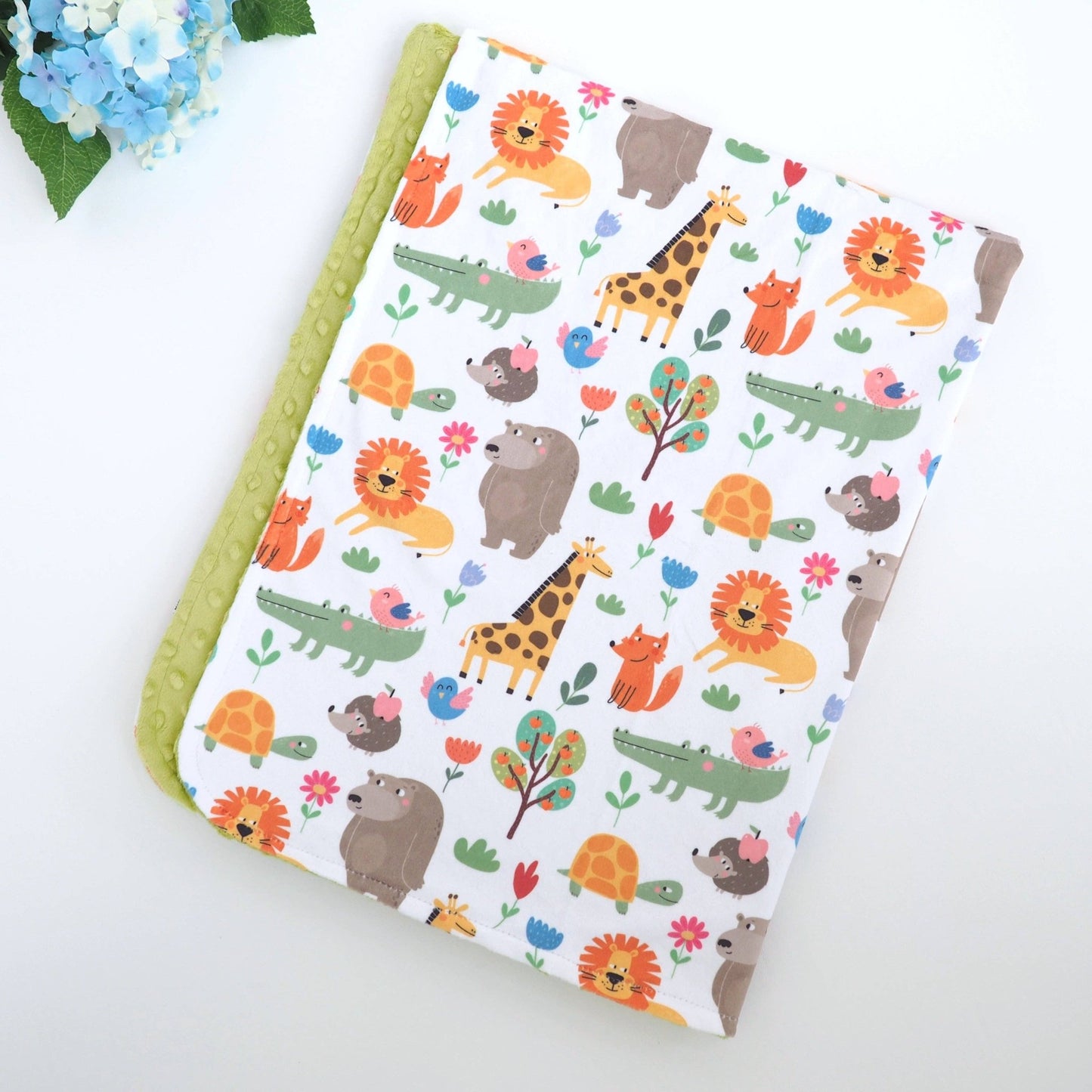 Baby & Toddler Minky Blanket - Zoo Party - Tiny Tots Boutique