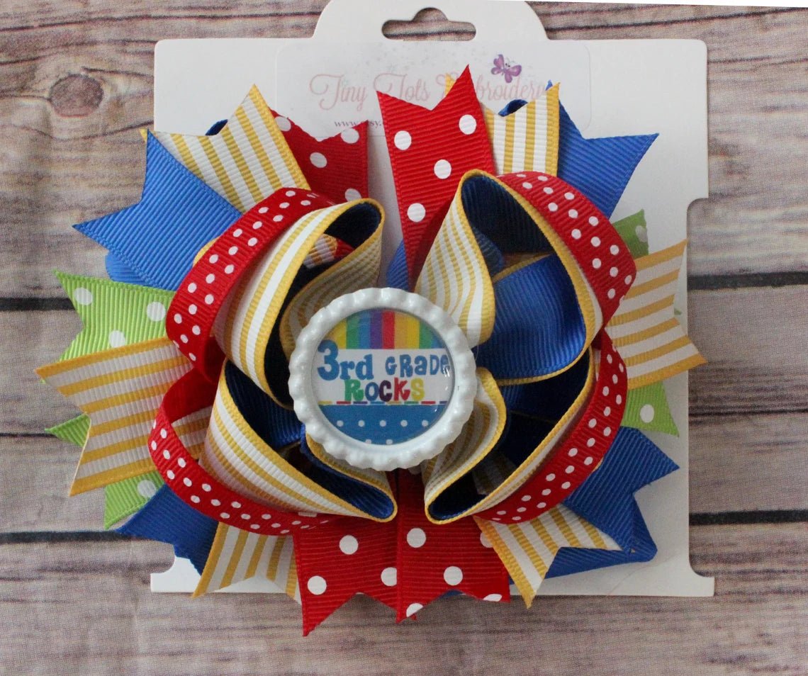 Back To School Boutique Hair Bows - Tiny Tots Boutique
