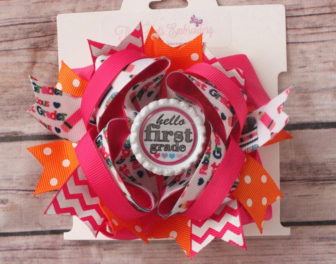 Back To School Boutique Hair Bows - Tiny Tots Boutique