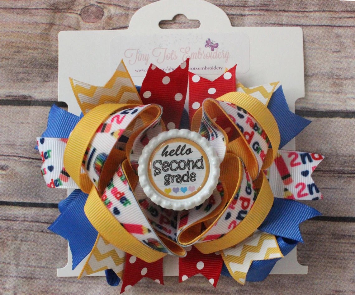 Back To School Boutique Hair Bows - Tiny Tots Boutique