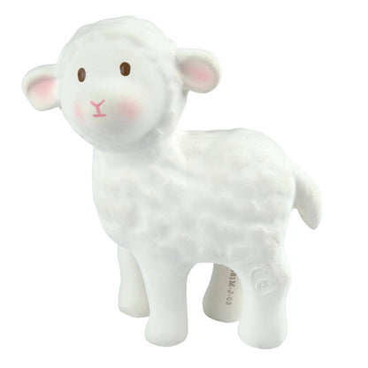 Bahbah the Lamb Organic Rubber Teether, Rattle & Bath Toy - Tiny Tots Boutique