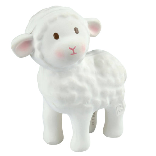 Bahbah the Lamb Organic Rubber Teether, Rattle & Bath Toy - Tiny Tots Boutique