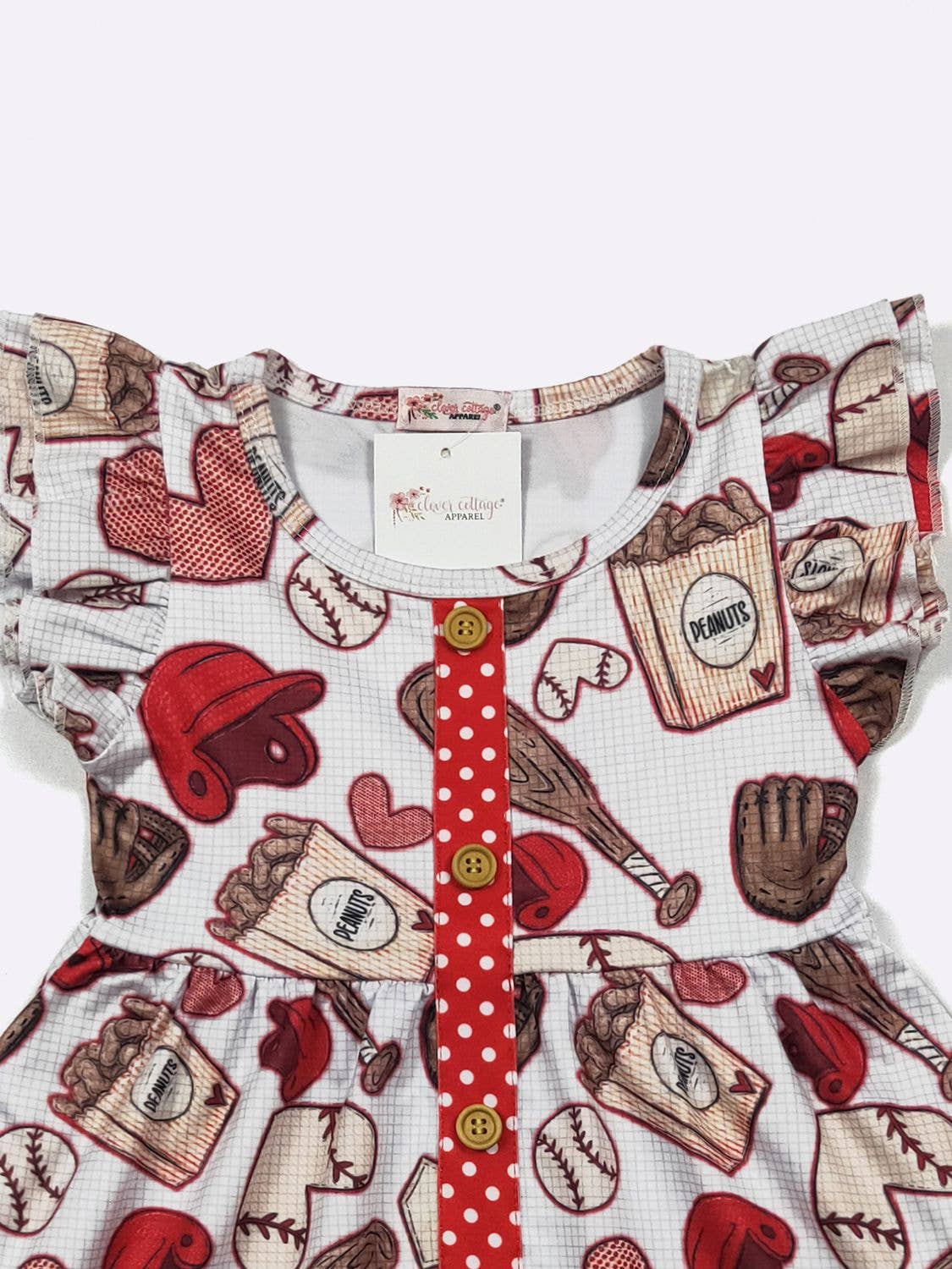 Ball & Peanuts Girls Dress - Tiny Tots Boutique
