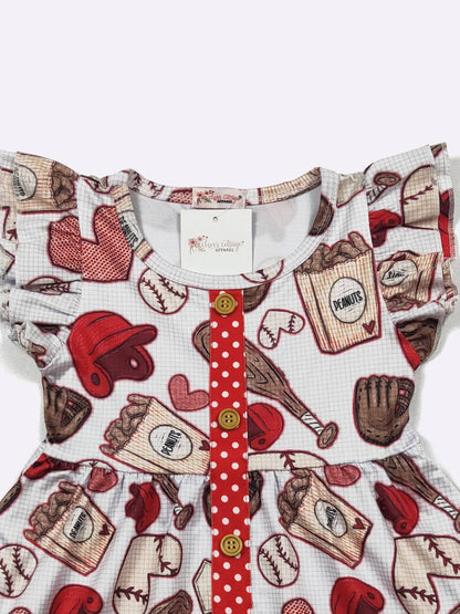 Ball & Peanuts Girls Dress - Tiny Tots Boutique