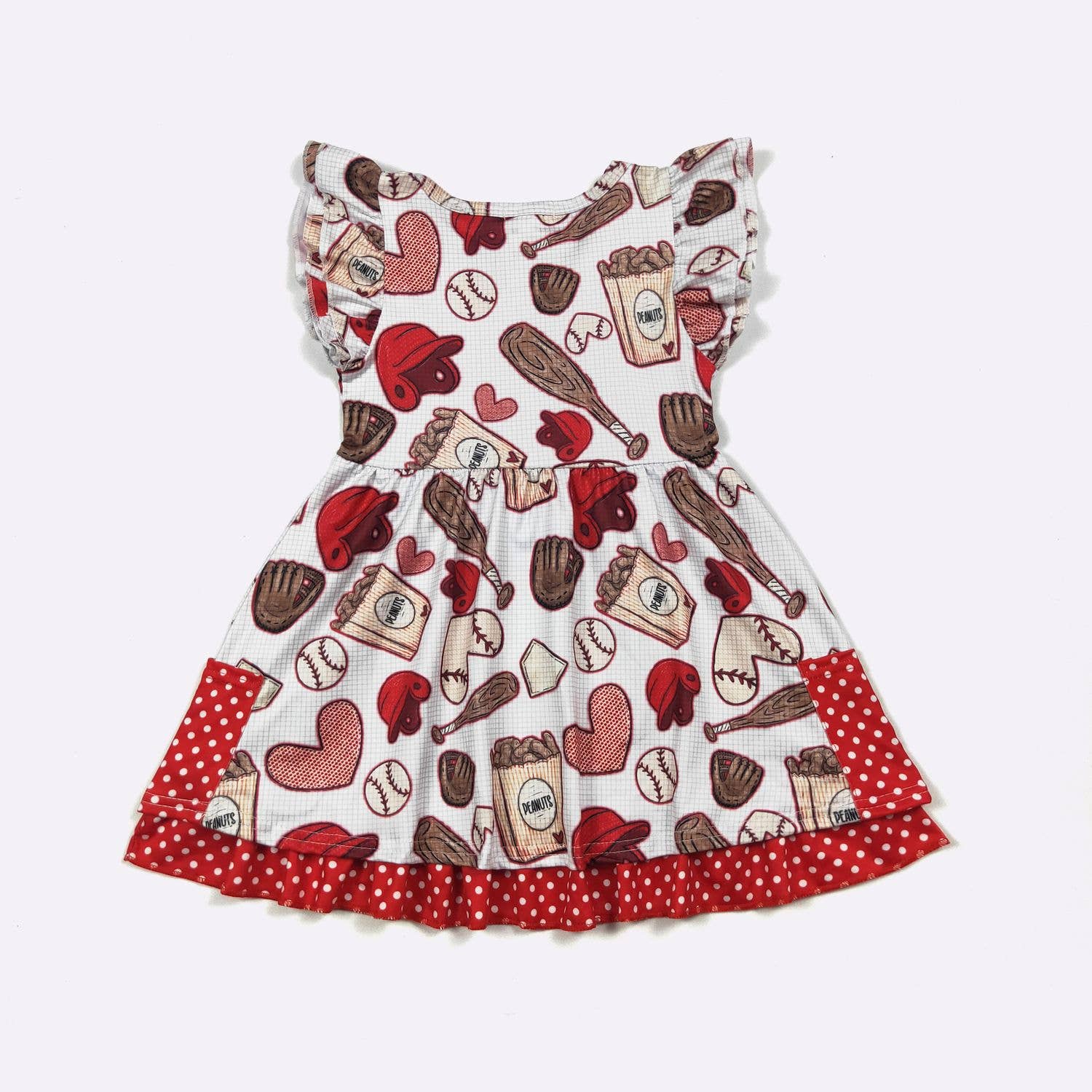Ball & Peanuts Girls Dress - Tiny Tots Boutique