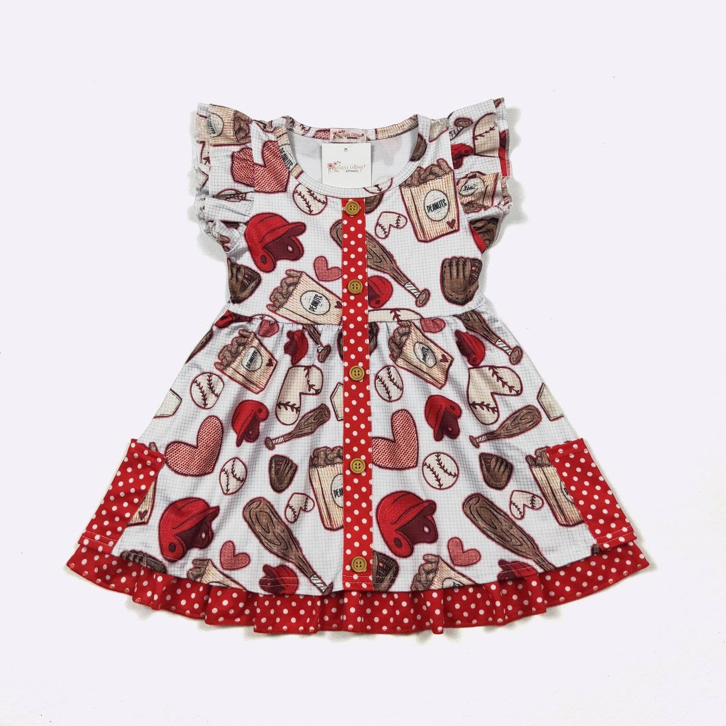 Ball & Peanuts Girls Dress - Tiny Tots Boutique