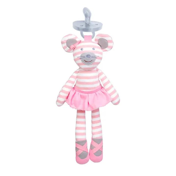 Ballerina Mouse - Pacifier Buddy - USE POS - Tiny Tots Boutique