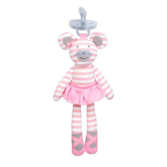 Ballerina Mouse - Pacifier Buddy - USE POS - Tiny Tots Boutique