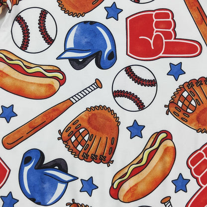 Ballpark Bash Boy Romper - Tiny Tots Boutique