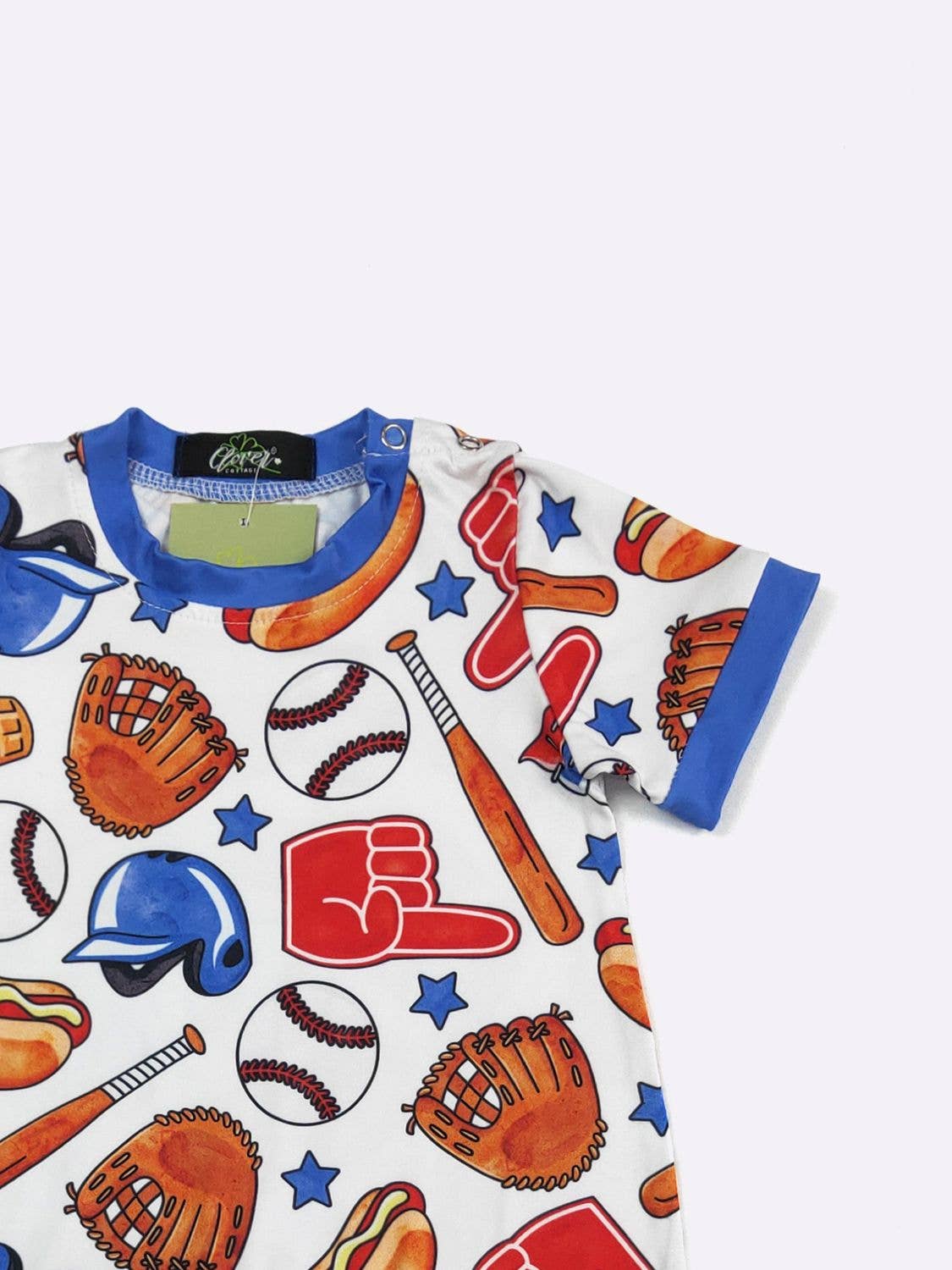 Ballpark Bash Boy Romper - Tiny Tots Boutique
