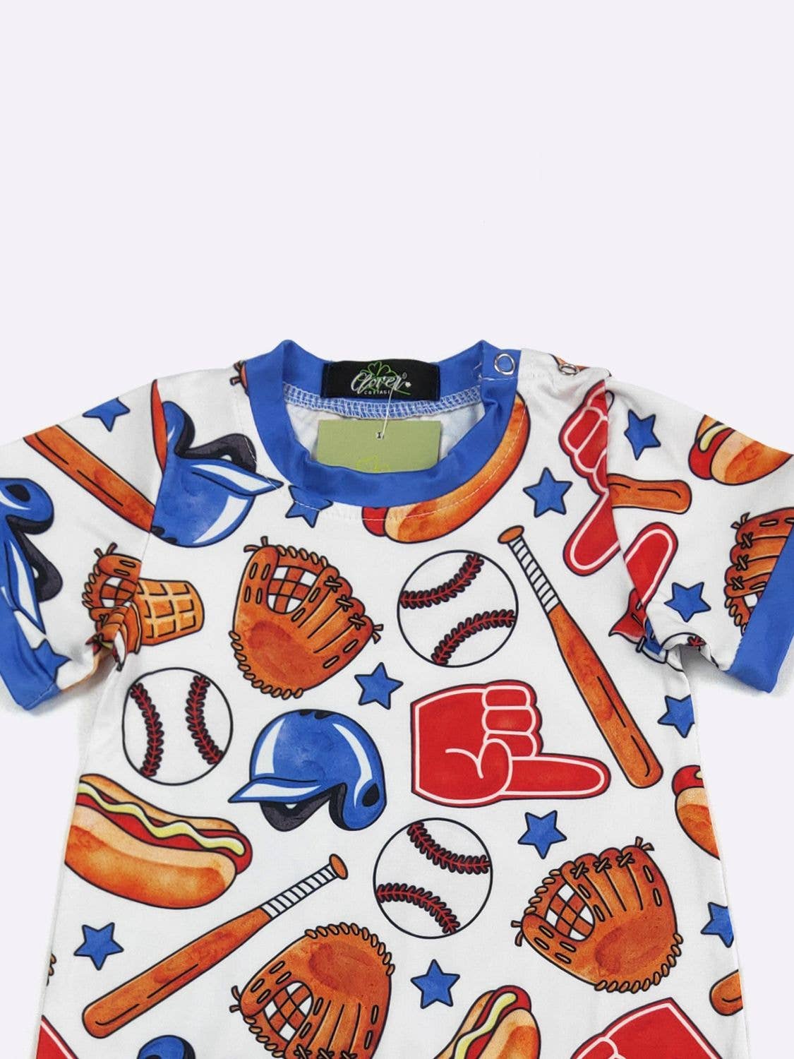 Ballpark Bash Boy Romper - Tiny Tots Boutique